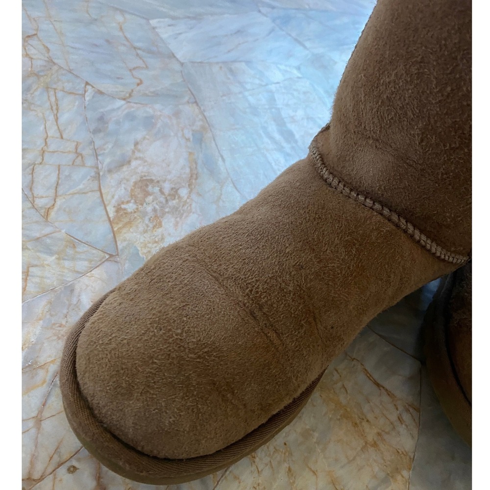 UGG Australia Classic Short Chestnut Suede Pink Ribbon Breast Cancer Boots - Picture 5 of 16